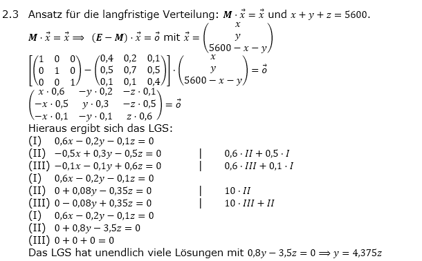 Abituraufgaben Berufsgymnasium Teil 4 mit Hilfmittel Matrizen und Prozesse Mustersatz 4 Lösung Bild 2 Abituraufgaben Berufsgymnasium Teil 4 mit Hilfmittel Matrizen und Prozesse Mustersatz 4 Lösung Bild 2/© by www.fit-in-mathe-online.de