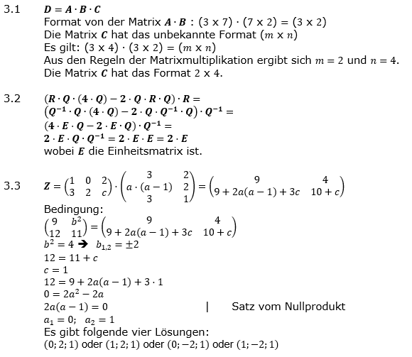 Abituraufgaben Berufsgymnasium Teil 1 ohne Hilfmittel Matrizen und Prozesse Abitur 2020 Lösung Bild 1/© by www.fit-in-mathe-online.de
