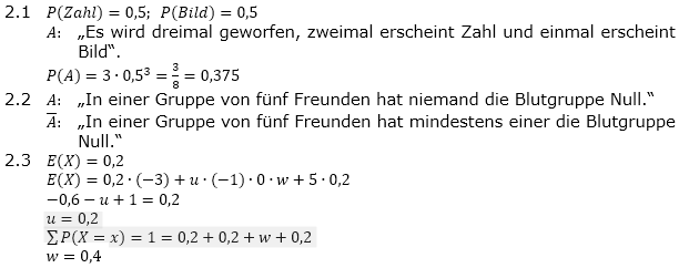 Abituraufgaben Berufsgymnasium Teil 1 ohne Hilfmittel Stochastik Mustersatz 1 Lösung Bild 1/© by www.fit-in-mathe-online.de)