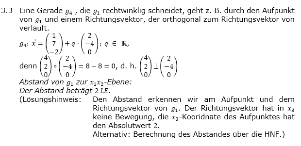 Abituraufgaben Berufsagymnasium Teil 1 ohne Hilfmittel Vektorgeometrie Abitur 2017 Lösung Bild 2/© by www.fit-in-mathe-online.de)