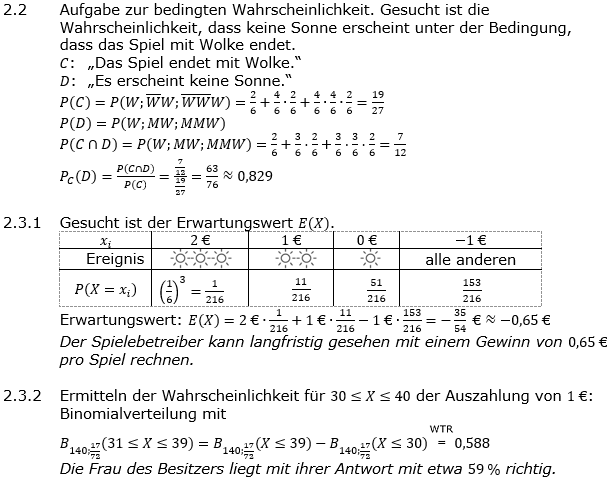 Mathe Abituraufgaben Mit Lösungen Niedersachsen 2017 - 2019 Stochastik BG Abituraufgaben (mit Hilfsmitteln)
