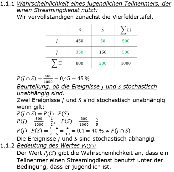 Abituraufgaben Berufsgymnasium Teil 3 mit Hilfmittel Stochastik Abitur 2022 Aufgabe 1 Lösung Bild 1/© by www.fit-in-mathe-online.de