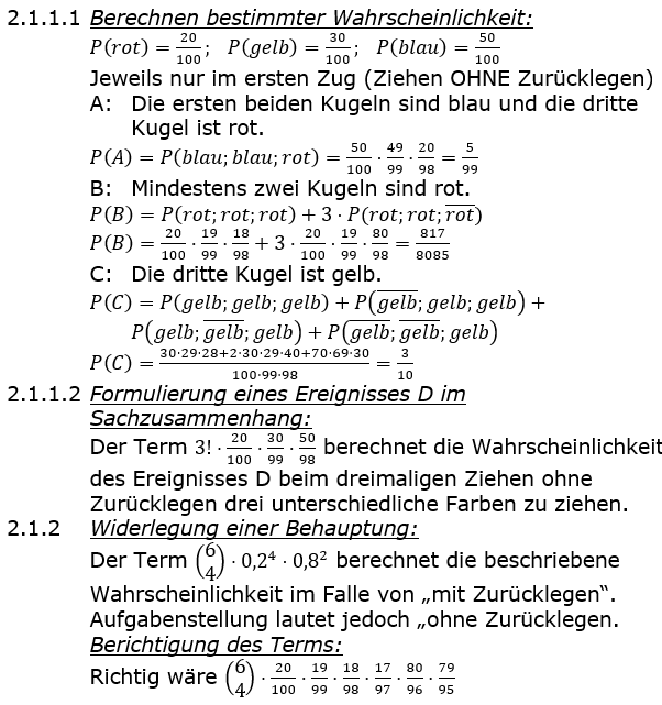 Abituraufgaben Berufsgymnasium Teil 3 mit Hilfmittel Stochastik Abitur 2022 Aufgabe 2 Lösung Bild 1/© by www.fit-in-mathe-online.de