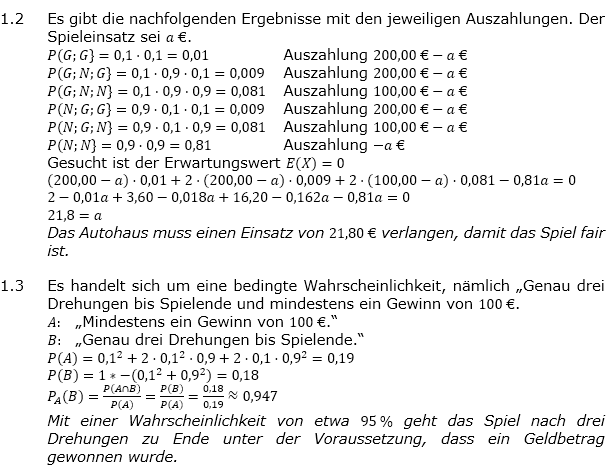 Abituraufgaben Berufsgymnasium Teil 3 mit Hilfmittel Stochastik Mustersatz 3 Lösung Bild 2 Abituraufgaben Berufsgymnasium Teil 3 mit Hilfmittel Stochastik Mustersatz 3 Lösung Bild 2/© by www.fit-in-mathe-online.de