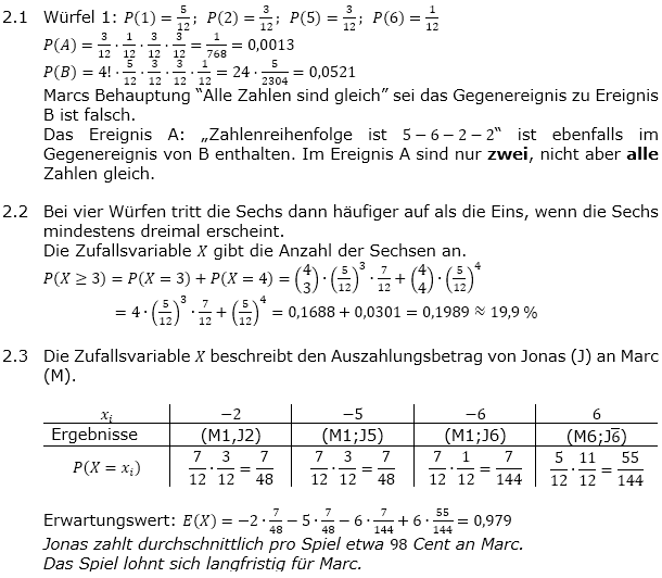 Abituraufgaben Berufsgymnasium Teil 3 mit Hilfmittel Stochastik Mustersatz 6 Lösung Bild 1 Abituraufgaben Berufsgymnasium Teil 3 mit Hilfmittel Stochastik Mustersatz 6 Lösung Bild 1/© by www.fit-in-mathe-online.de