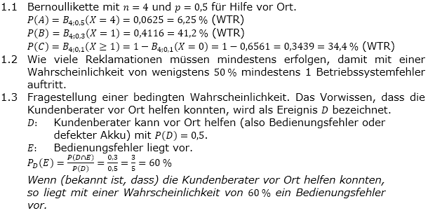 Abituraufgaben Berufsgymnasium Teil 3 mit Hilfmittel Stochastik Mustersatz 7 Lösung Bild 1/© by www.fit-in-mathe-online.de