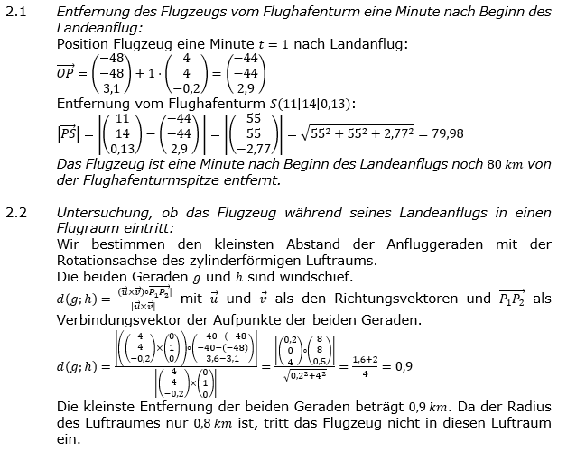 Abituraufgaben Berufsgymnasium Teil 4 mit Hilfmittel Vektorgeometrie Abituraufgabe 2021 A2 Lösung Bild 1/© by www.fit-in-mathe-online.de