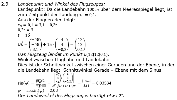 Abituraufgaben Berufsgymnasium Teil 4 mit Hilfmittel Vektorgeometrie Abituraufgabe 2021 A2 Lösung Bild 2/© by www.fit-in-mathe-online.de