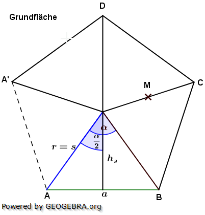 Realschulabschluss Besondere Pyramiden Lösungs-Graphik  01 Wahlteilaufgabe W2b/2003/© by www.fit-in-mathe-online.de