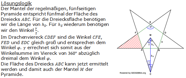 Realschulabschluss Besondere Pyramiden Lösungen Wahlteilaufgabe W3a/2007 Bild 1/© by www.fit-in-mathe-online.de