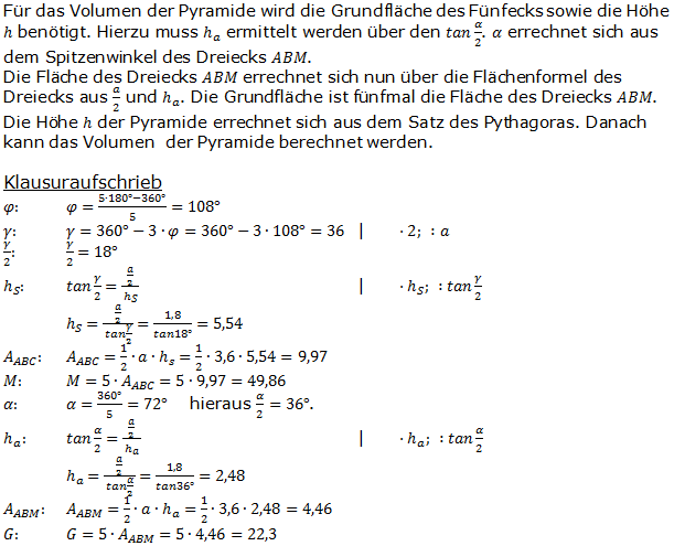 Realschulabschluss Besondere Pyramiden Lösungen Wahlteilaufgabe W3a/2007 Bild 2/© by www.fit-in-mathe-online.de