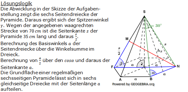 Realschulabschluss Besondere Pyramiden Lösungen Wahlteilaufgabe W2b/2010 Bild 1/© by www.fit-in-mathe-online.de
