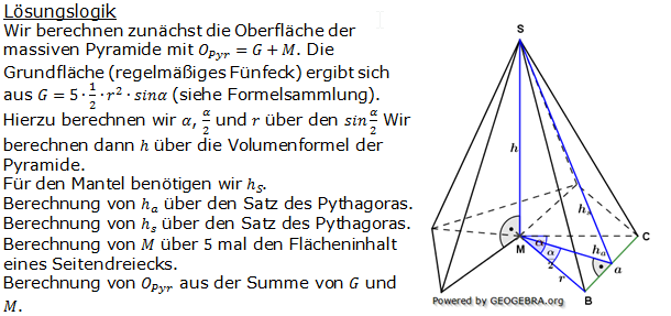 Realschulabschluss Besondere Pyramiden Lösungen Wahlteilaufgabe W2a/2011 Bild 1/© by www.fit-in-mathe-online.de