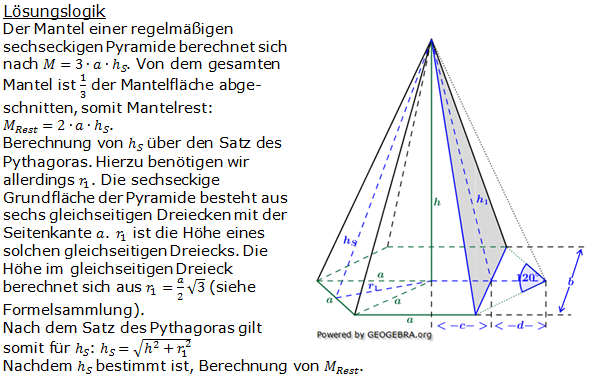 Realschulabschluss Besondere Pyramiden Lösungen Wahlteilaufgabe W2a/2013 Bild 1/© by www.fit-in-mathe-online.de