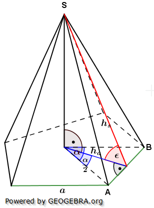 Realschulabschluss Besondere Pyramiden Lösungs-Graphik Pflichtteilaufgabe P5/2004/© by www.fit-in-mathe-online.de