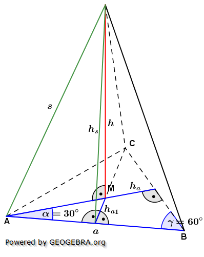 Realschulabschluss Besondere Pyramiden Lösungs-Graphik Übungsaufgabe A2/© by www.fit-in-mathe-online.de