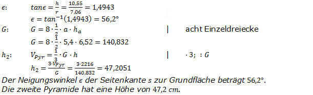 Realschulabschluss Besondere Pyramiden Lösungen Übungsaufgabe A4 Bild 6 Realschulabschluss Besondere Pyramiden Lösungen Übungsaufgabe A4 Bild 6/© by www.fit-in-mathe-online.de
