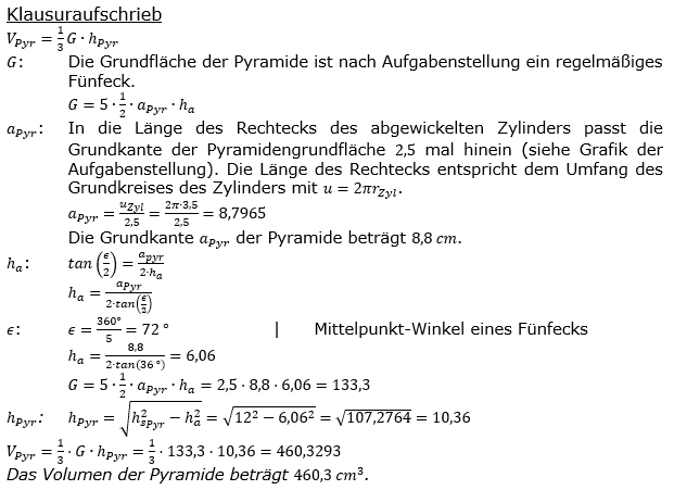 Realschulabschluss Besondere Pyramiden Lösungen Wahlteilaufgabe W2a/2017 Bild 3/© by www.fit-in-mathe-online.de