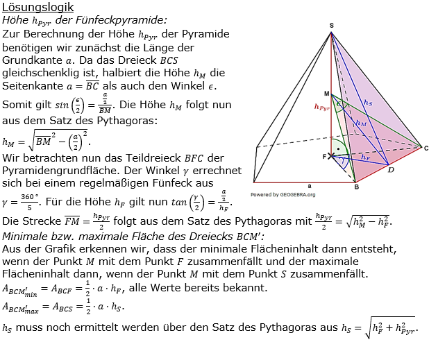 Realschulabschluss Besondere Pyramiden Lösungen Wahlteilaufgabe W2a/2019 Bild 1/© by www.fit-in-mathe-online.de