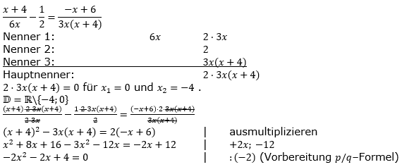 Lösungen zum Aufgabensatz 04 Graphik 1 Realschulabschluss Bruchgleichungen Übungsaufgaben/© by www.fit-in-mathe-online.de