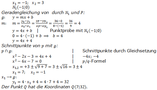 Realschulabschluss Gerade und Parabel Lösung A12P6 Bild 4 Realschulabschluss Gerade und Parabel Lösung A12P6 Bild 4/© by www.fit-in-mathe-online.de