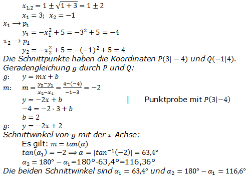 Realschulabschluss Gerade und Parabel Lösung W08W3a Bild 3/© by www.fit-in-mathe-online.de