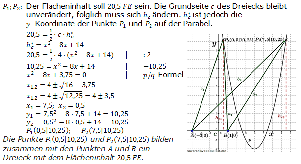 Realschulabschluss Gerade und Parabel Lösung W09W3b Bild 2/© by www.fit-in-mathe-online.de