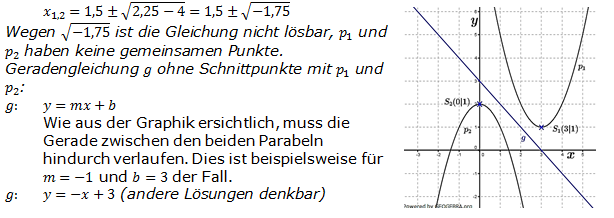 Realschulabschluss Gerade und Parabel Lösung W11W3a Bild 3/© by www.fit-in-mathe-online.de