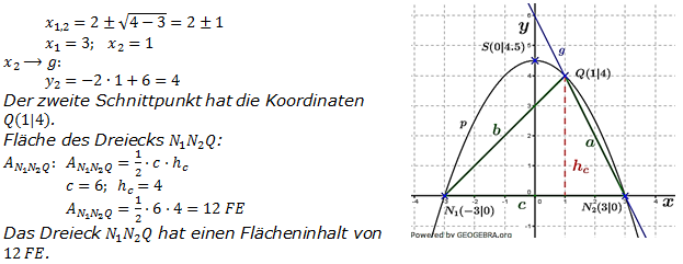 Realschulabschluss Gerade und Parabel Lösung W11W3b Bild 3/© by www.fit-in-mathe-online.de