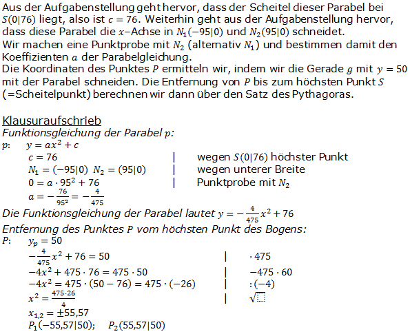Realschulabschluss Gerade und Parabel Lösung W13W4b Bild 2/© by www.fit-in-mathe-online.de