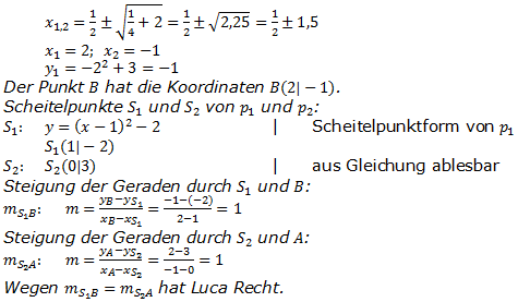 Realschulabschluss Gerade und Parabel Lösung W14W3b Bild 4/© by www.fit-in-mathe-online.de