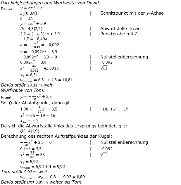 Realschulabschluss Gerade und Parabel Lösung W15W4b Bild 2/© by www.fit-in-mathe-online.de