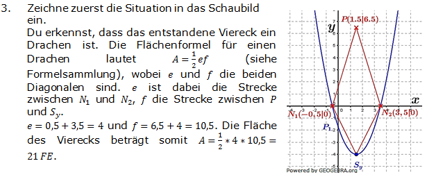 Realschulabschluss Gerade und Parabel Lösung A01 Bild 2/© by www.fit-in-mathe-online.de