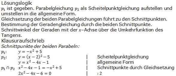 Realschulabschluss Gerade und Parabel Lösung A07 Bild 1 Realschulabschluss Gerade und Parabel Lösung A07 Bild 1/© by www.fit-in-mathe-online.de