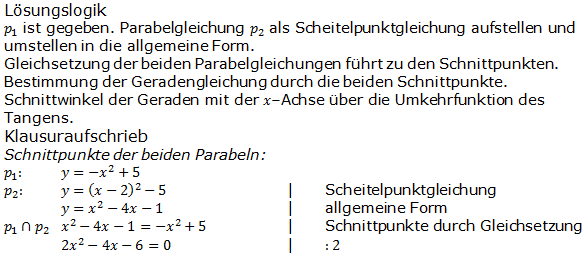 Realschulabschluss Gerade und Parabel Lösung A07 Bild 1/© by www.fit-in-mathe-online.de