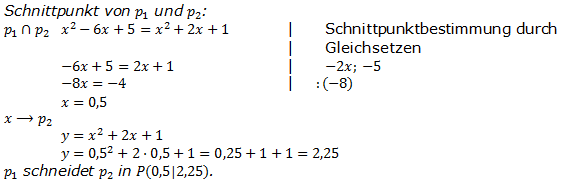 Realschulabschluss Gerade und Parabel Lösung A08 Bild 2 Realschulabschluss Gerade und Parabel Lösung A08 Bild 2/© by www.fit-in-mathe-online.de