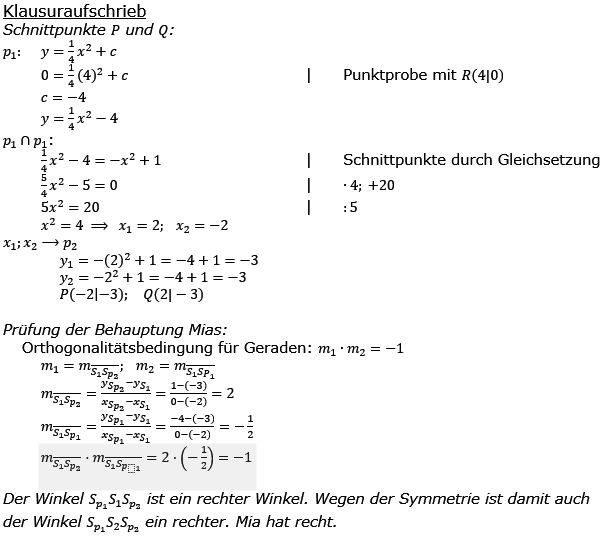 Realschulabschluss Gerade und Parabel Lösung W16W3b Bild 3/© by www.fit-in-mathe-online.de
