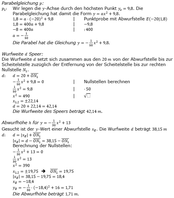 Realschulabschluss Gerade und Parabel Lösung W213bL04 Bild 2/© by www.fit-in-mathe-online.de