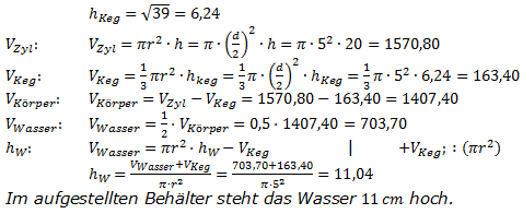 Realschulabschluss Kreiskegel Kugel Lösung Wahlteilaufgabe W2a/2010 Bild 3/© by www.fit-in-mathe-online.de