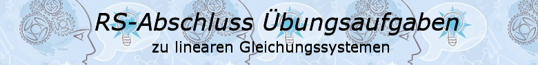 Realschulabschluss Lineare Gleichungssysteme Übungsaufgaben/© by www.fit-in-mathe-online.de