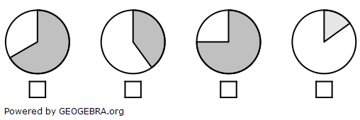 Ordne jedem Kreisdiagramm die passende Aussage zu. Trage den Buchstaben in das Kästchen ein. (ohne Hilfsmittel) Prüfung 2021 Aufgabe 7 Aufgabengraphik A210701) Ordne jedem Kreisdiagramm die passende Aussage zu. Trage den Buchstaben in das Kästchen ein. (ohne Hilfsmittel) Prüfung 2021 Aufgabe 7 Aufgabengraphik A210701/© by www.fit-in-mathe-online.de)
