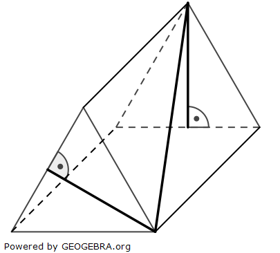 Auf der Oberfläche des Dreiecksprismas ist ein Streckenzug eingezeichnet. Die Grundfläche und die Deckfläche sind gleichseitige Dreiecke.. (Realschulabschluss Pflichtteil A1 (ohne Hilfsmittel) Prüfung 2023 Aufgabe 3 Aufgabengraphik A23A0301/© by www.fit-in-mathe-online.de)