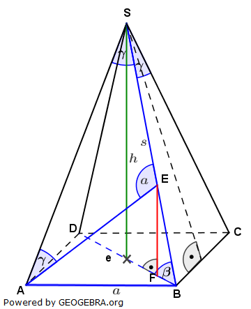 Realschulabschluss Quadratische Pyramiden Lösungs-Graphik Wahlteil W2b/2012/© by www.fit-in-mathe-online.de