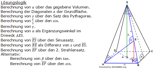 Realschulabschluss Quadratische Pyramiden Lösung Wahlteil W2b/2012 Bild 1/© by www.fit-in-mathe-online.de