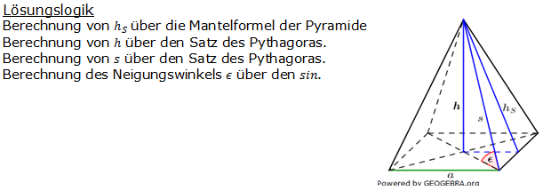 Realschulabschluss Quadratische Pyramiden Lösung Pflichtteil P1/2007 Bild 1/© by www.fit-in-mathe-online.de
