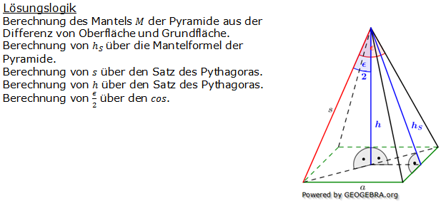 Realschulabschluss Quadratische Pyramiden Lösung Übungsaufgabe A4 Bild 1/© by www.fit-in-mathe-online.de