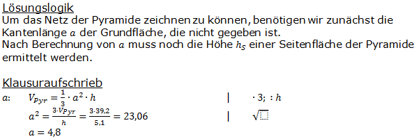 Realschulabschluss Quadratische Pyramiden Lösung Übungsaufgabe A5 Bild 1/© by www.fit-in-mathe-online.de