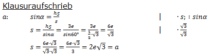 Realschulabschluss Quadratische Pyramiden Lösung Übungsaufgabe A6 Bild 2/© by www.fit-in-mathe-online.de
