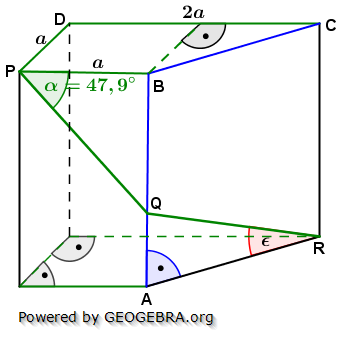Realschulabschluss Streckenzüge und Flächen Lösungs-Graphik Pflichtteilaufgabe P4/2007/© by www.fit-in-mathe-online.de