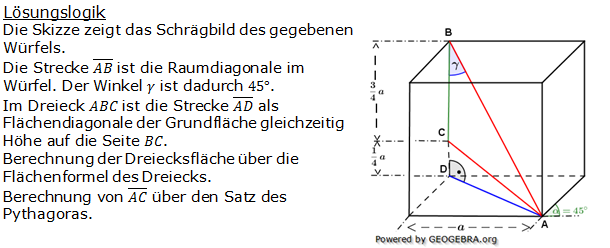 Realschulabschluss Streckenzüge und Flächen Lösungen Wahlteilaufgabe W1b/2004 Bild 1/© by www.fit-in-mathe-online.de